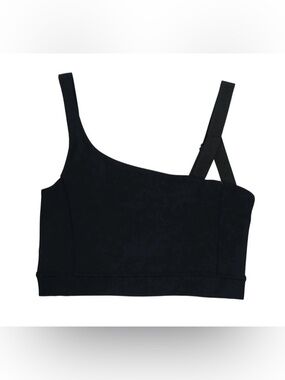 Josie Natori‎ Solstice Asymmetrical Athletic Sports Bra XS NWOT Black